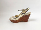 Prada Metallic Wedge Size 38 It (8 Us)