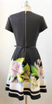 Ted Baker Floral Fit And Flare Dress Size 2 (6 Us)