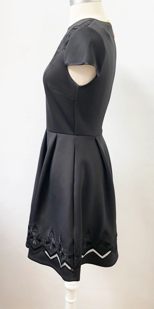 Ted Baker Fit And Flare Dress Size 1 (4 Us) KMK Luxury Consignment Ted Baker Fit And Flare Dress Size 1 (4 Us) KMK Luxury Consignment