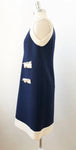 Moschino Blue With Ivory Trim Dress Size 10