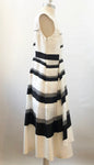 Mi Jong Lee Black & White Stripe Dress Size 8