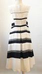 Mi Jong Lee Black & White Stripe Dress Size 8