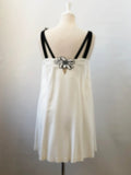 Maria Grazia Severi Floral Jewel Dress Size 44 It (8 Us)