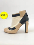 NEW Chanel Tri-Color Ankle Boot Size 37.5 It (7.5 Us)
