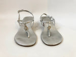 Tory Burch Silver T-Strap Sandal Size 7.5