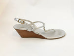 Tory Burch Silver T-Strap Sandal Size 7.5