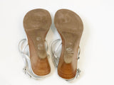 Tory Burch Silver T-Strap Sandal Size 7.5