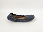 Prada Blue Leather Driving Moccasin Size 39 It (9 Us)