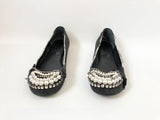 Pedro Garcia Embellished Ballet Flat Size 37.5 It (7.5 Us)