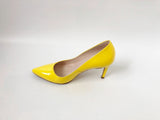 L.K. Bennett Yellow Patent Leather Pump Size 38 It (8 Us)