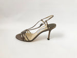 Jimmy Choo Pewter High-Heel Sandal Size 40.5 It (10.5 Us)