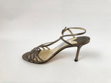 Jimmy Choo Pewter High-Heel Sandal Size 40.5 It (10.5 Us)