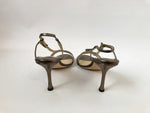 Jimmy Choo Pewter High-Heel Sandal Size 40.5 It (10.5 Us)