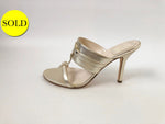 Christian Dior Gold Mule Size 37 It (7 Us)