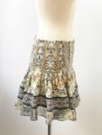 Camilla Shirred Floral Print Mini Skirt Size M
