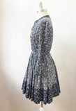 Maje Blue & White Eyelet Dress Size 1 (S Us)