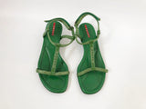 Prada Green Strappy Sandal Size 36 It (6 Us)