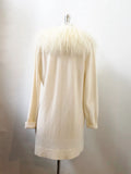 Neiman Marcus Cashmere Cardigan W/Curly Lamb Size S