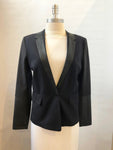 Maje Wool With Leather Trim Blazer Size Xs