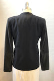 Maje Wool With Leather Trim Blazer Size Xs