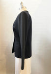 Maje Wool With Leather Trim Blazer Size Xs