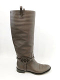 Gucci Gg Leather Knee Boots Size 38.5 It (8.5 Us)