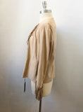 NEW Marc Cain Suede Fringe Jacket Size 10 W/Tags