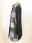 M. Patmos Sweater Coat W/Leather Trim Size Medium