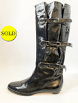 NEW Jimmy Choo Patent Leather Boots Size 38.5 It (8.5 Us)