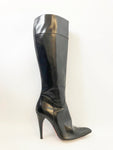 Prada Leather Knee Boots Size 37 It (7 Us)