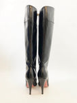 Prada Leather Knee Boots Size 37 It (7 Us)