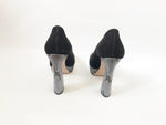 Prada Suede Pump W/Snakeskin Heel Size 39 It (9 Us)
