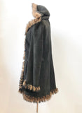 Blue Duck Hooded Shearling Coat Size S