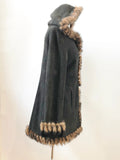 Blue Duck Hooded Shearling Coat Size S