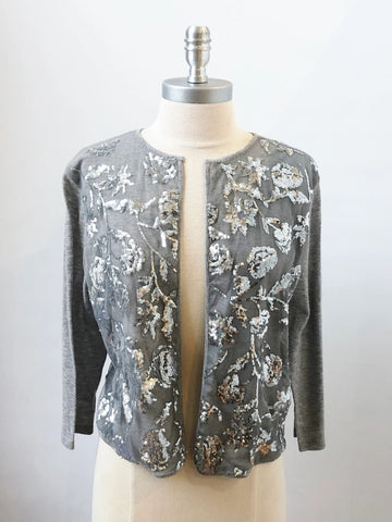 NEW Neiman Marcus Cashmere Sequin Cardigan Size Large