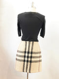 Burberry Wool Check Skirt Size 4
