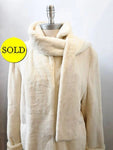 Jil Sander Sheared Mink Coat & Scarf Size 42 Fr (M / 10 Us)