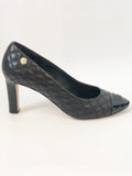 Chanel Quilted Cap-Toe Pump Size 39 It (9 Us)