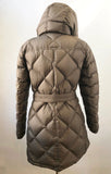 Burberry Brit Hooded Puffer Coat With Belt Size M