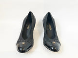 Lanvin Leather With Pearl Bow Pump Size 39 It (9 Us)