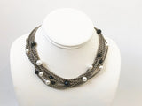 David Yurman 18K Onyx And Pearl Multi Strand Necklace