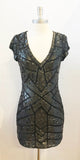 Parker Sequin And Bead Dress Size S