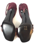 NEW Rene Caovilla Fur Beaded Slingback Size 8
