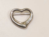 Tiffany & Co. Sterling Silver Open Heart Brooch