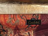 NEW Carlos Falchi Snakeskin Graffiti Clutch