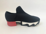 NEW Iri Black & Red Neoprene Sneaker Size 8.5
