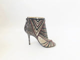 Jimmy Choo Snakeskin Trim Bootie Size 38.5 It (8.5 Us)