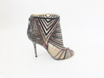 Jimmy Choo Snakeskin Trim Bootie Size 38.5 It (8.5 Us)