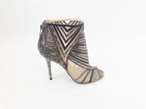 Jimmy Choo Snakeskin Trim Bootie Size 38.5 It (8.5 Us)