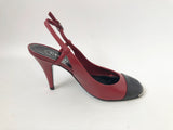 Chanel Cap-Toe Slingbacks Size 36.5 It (6.5 Us)